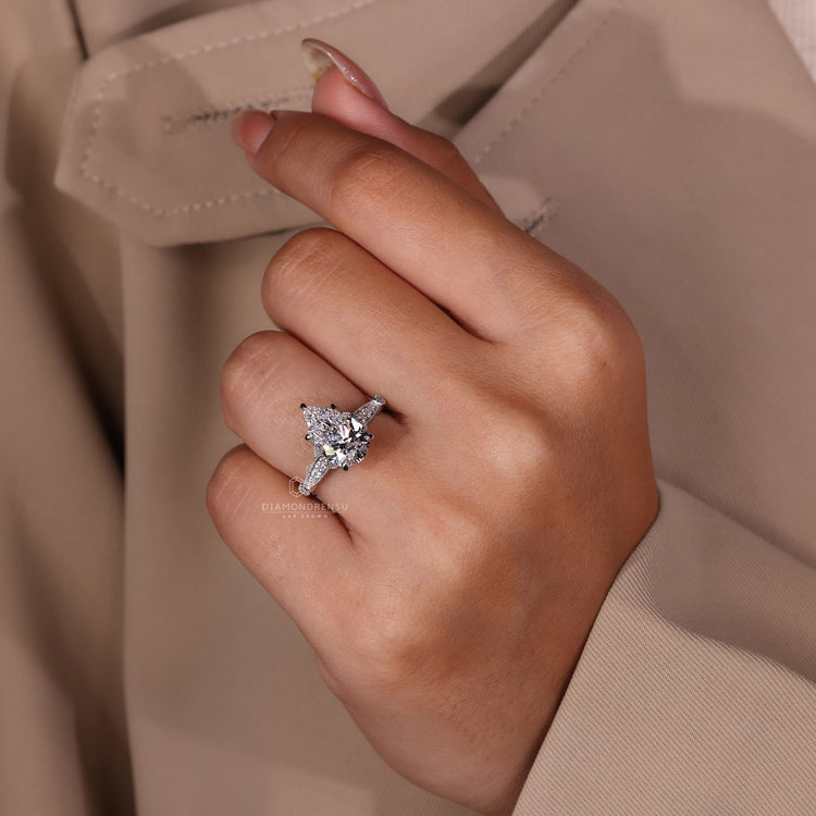 Cathedral Diamond Ring with a classic and timeless design.
