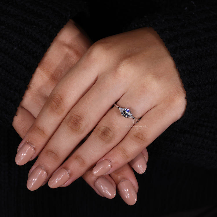 White Gold Engagement Ring with classic, clean lines.
