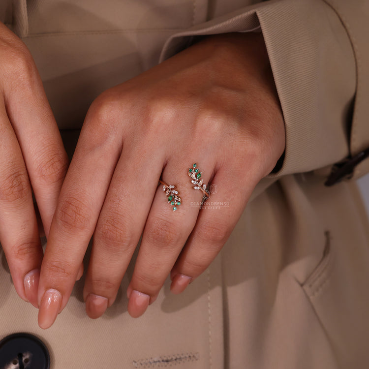 Nature Inspired Wedding Band featuring a custom wedding band style.
