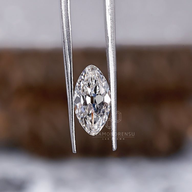 Old Mine Cut Marquise Diamond for Custom Jewelry Designs
