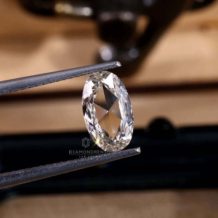 Loose diamond in oval rose cut shape available.