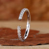 Open Wedding Band - Round Diamond