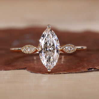 Marquise Cut Diamond Ring with a stunning prong setting.
