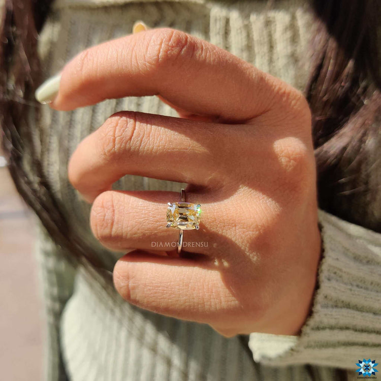 moissanite solitaire ring