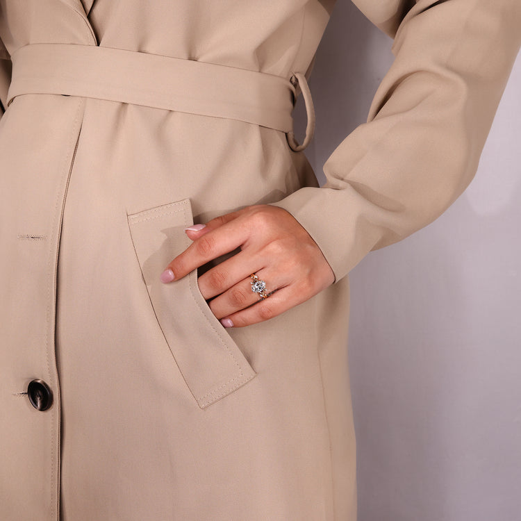 Buy diamond ring with yellow gold band.
