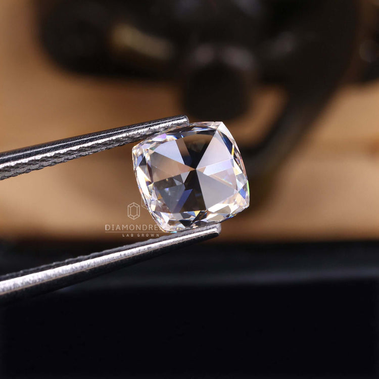 1.18 carat square cushion rose cut fits many settings.

