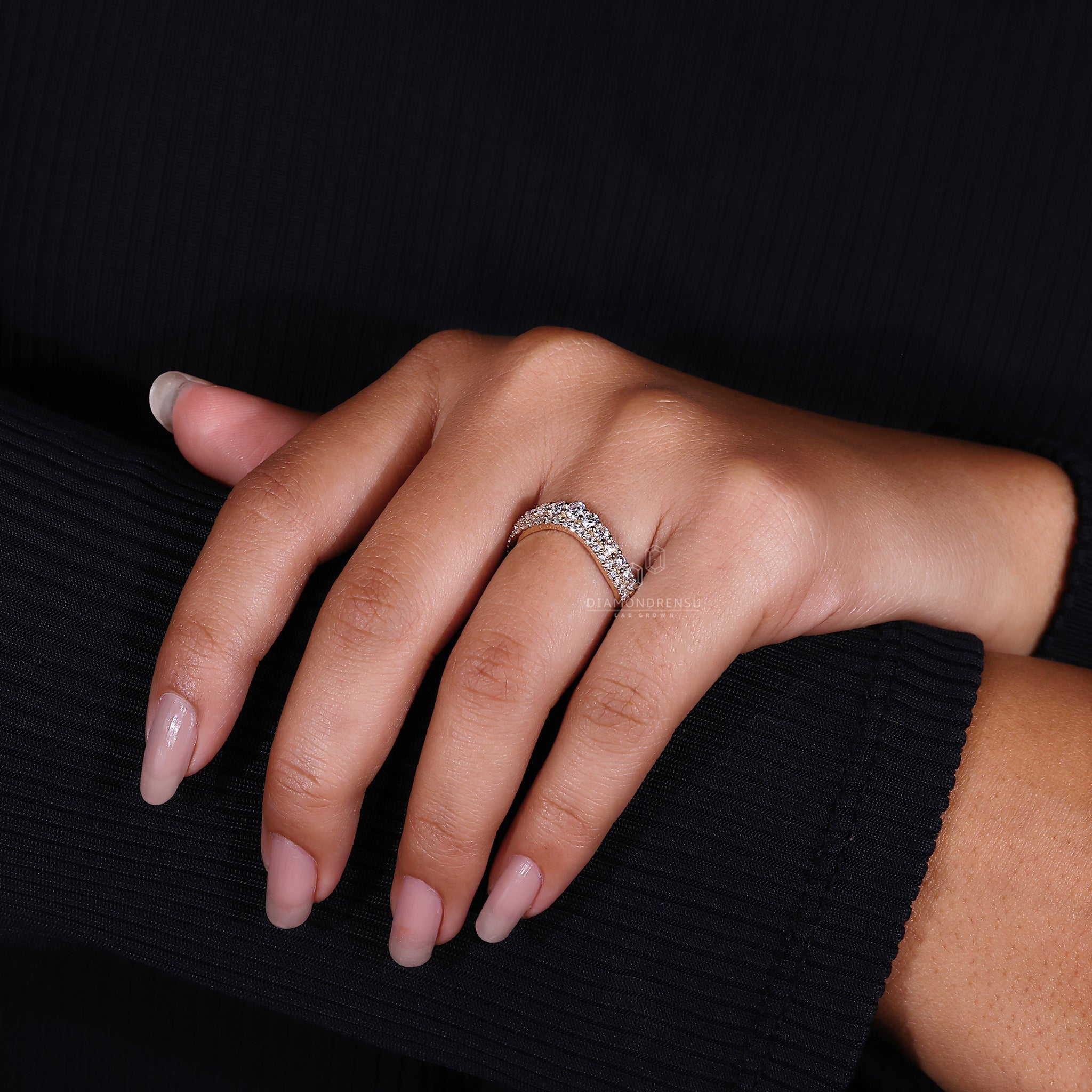 Half Eternity Wedding Band for a timeless design.