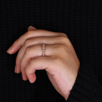 Handmade jewelry featuring delicate diamond settings.
