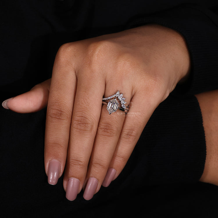 Claw Prong Setting on a beautiful engagement ring for security.
