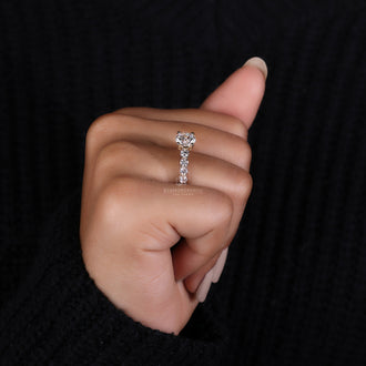 Pave Setting Ring with secure and beautiful design.
