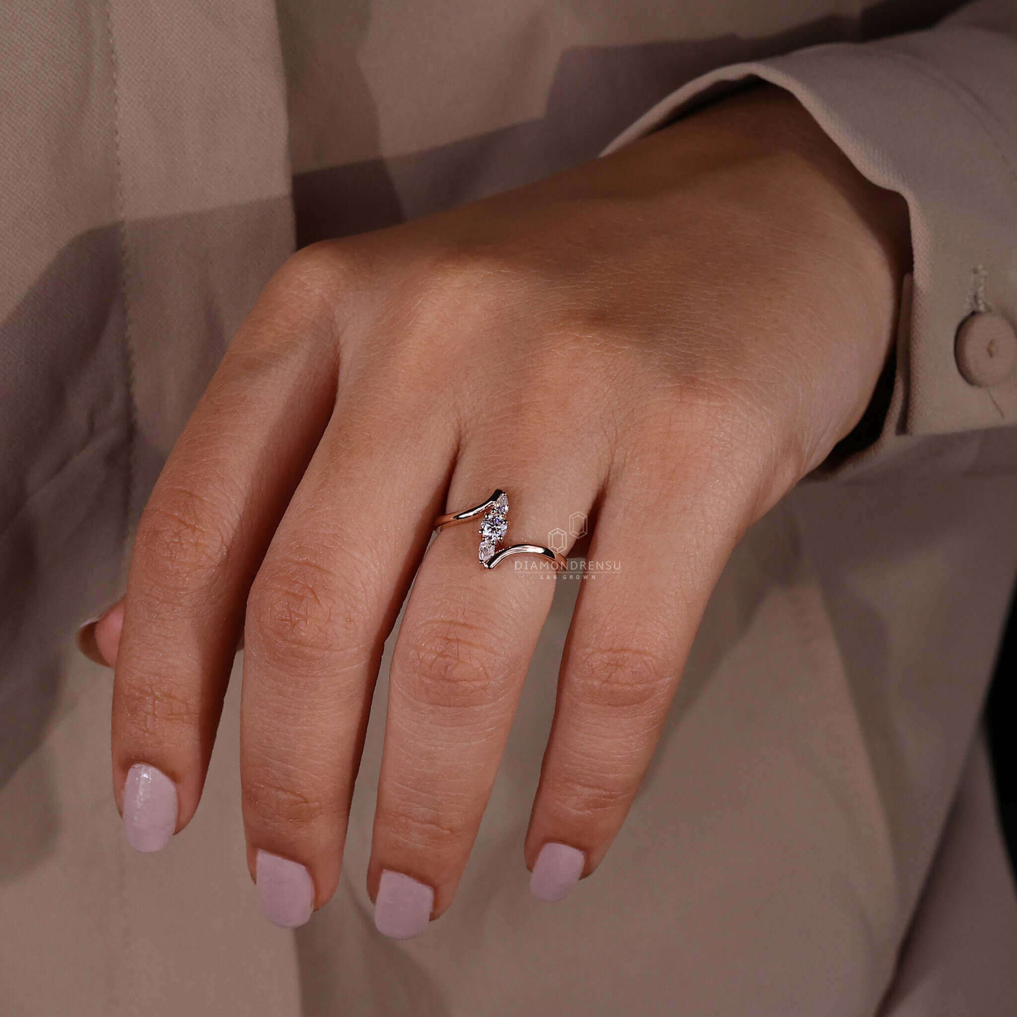 lab created diamond wedding ring