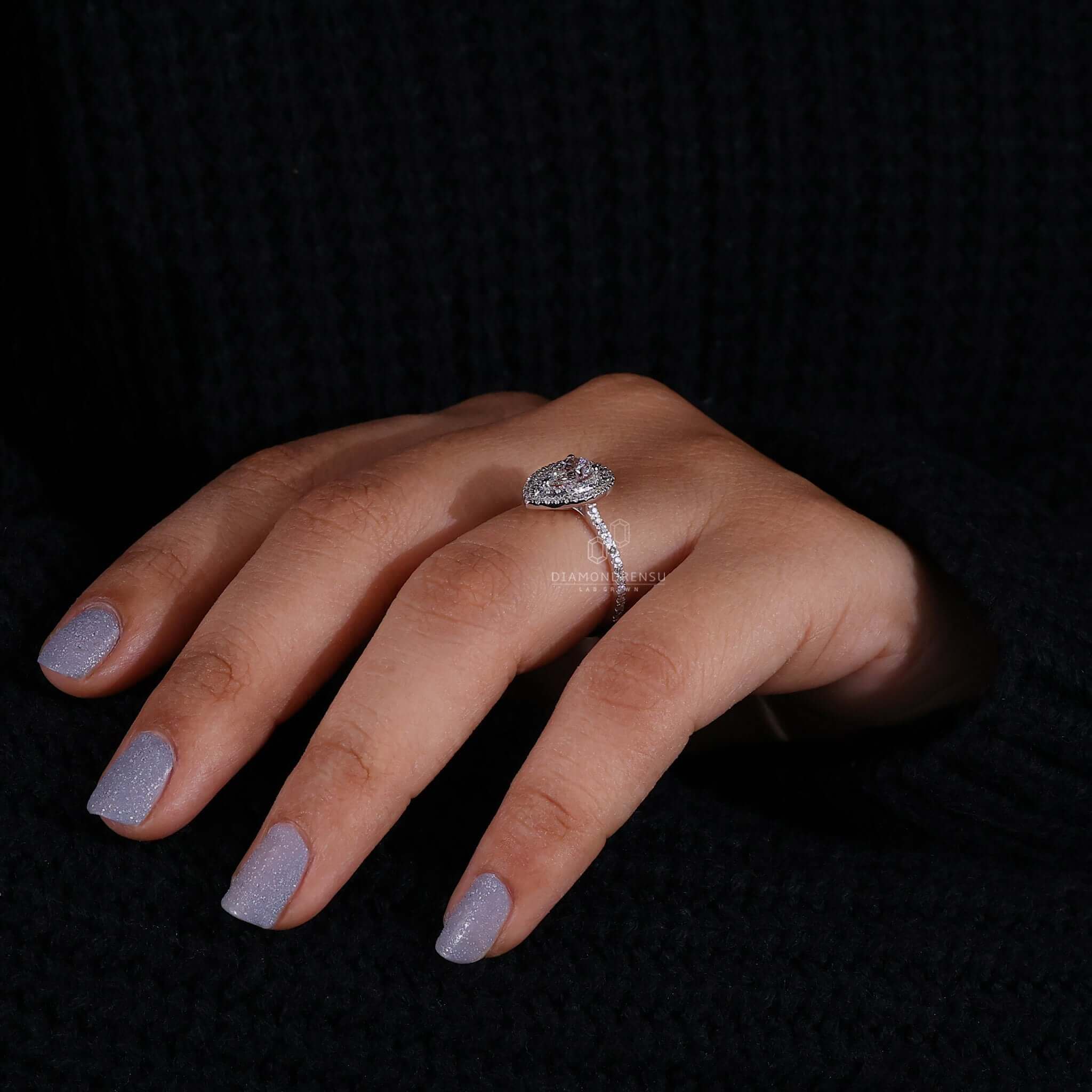 teardrop diamond ring