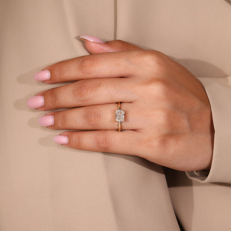 Double claw prong engagement ring diamondrensu ring
