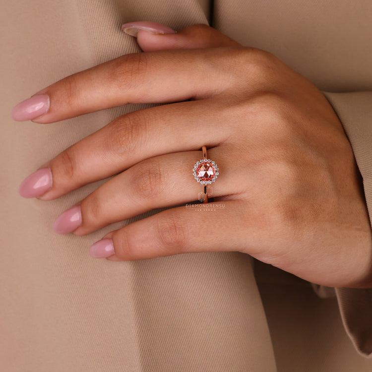 Rose Gold Engagement Ring with a luxurious finish.