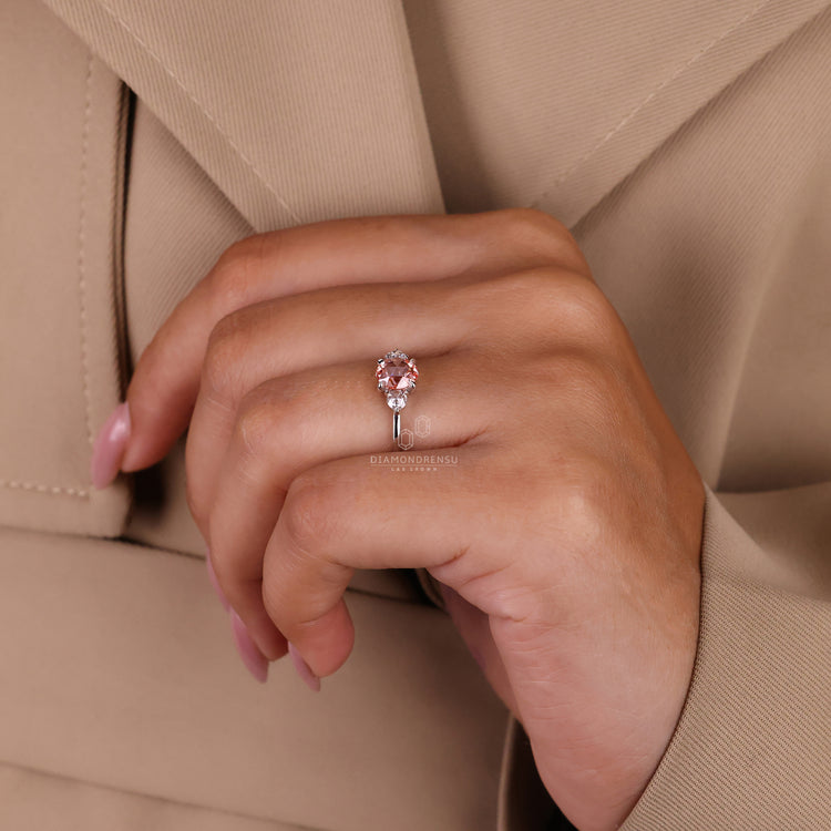 Rose cut engagement ring designed with handmade craftsmanship for a personal touch.
