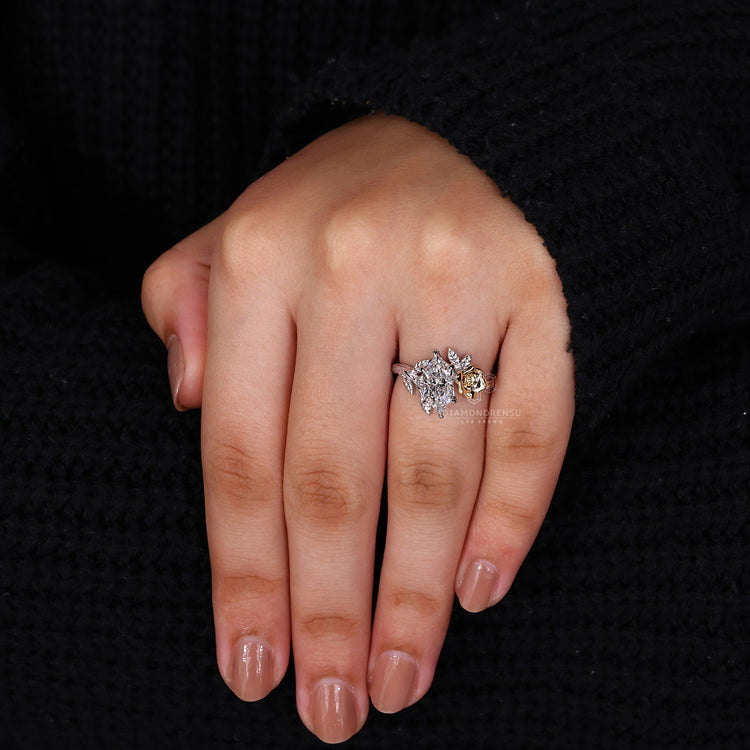 Two Tone Ring designed with a mix of precious metals.
