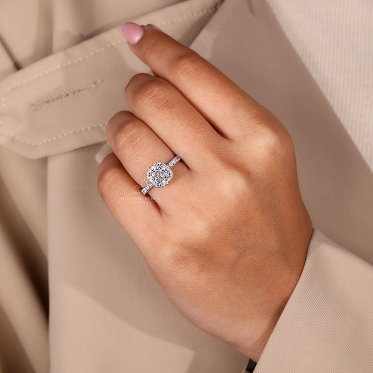 Hidden round diamonds set in basket, handmade ring, diamondrensu ring
