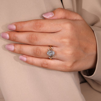 IGI certified oval diamond engagement ring.
