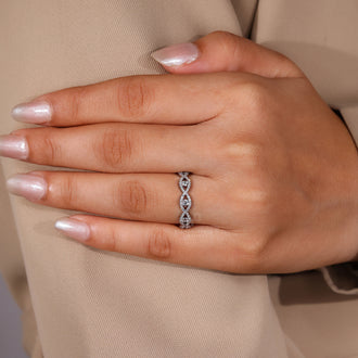 Buy wedding band with diamonds.
