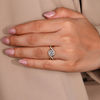 Handmade Ring created with twisted shank setting.
