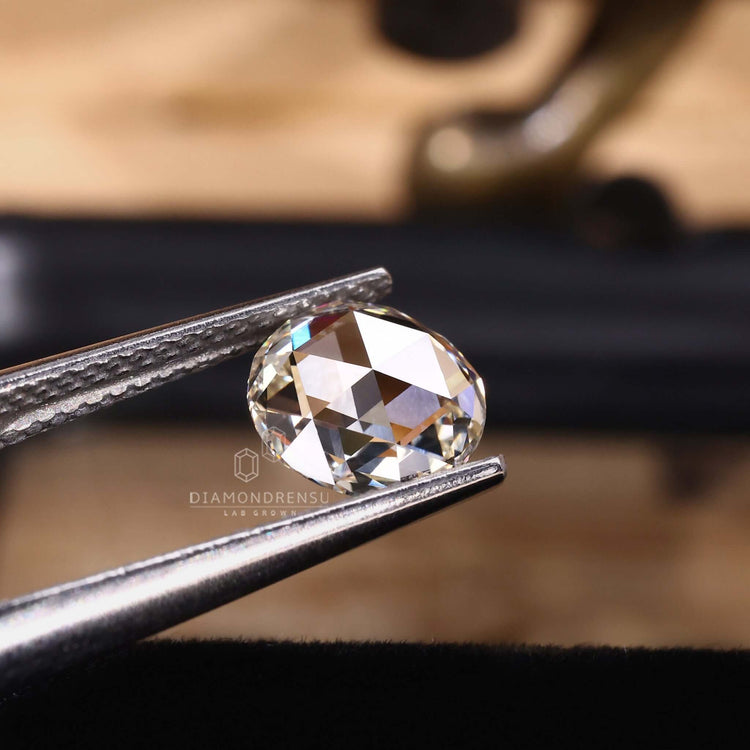 The IGI certified round rose cut loose diamond stone is available.
