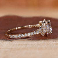 Halo Diamond Ring featuring pave setting ring craftsmanship.