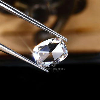 Shop lab grown elongated cushion rose cut loose diamonds at Diamondrensu.
