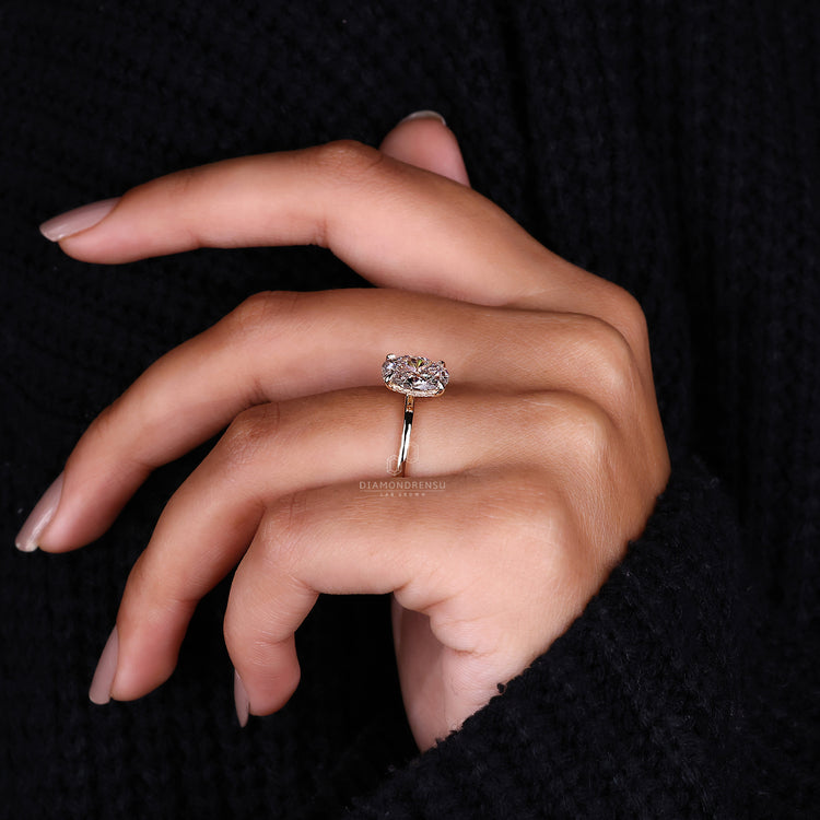 Rose Gold Engagement Ring with a warm, luxurious glow.