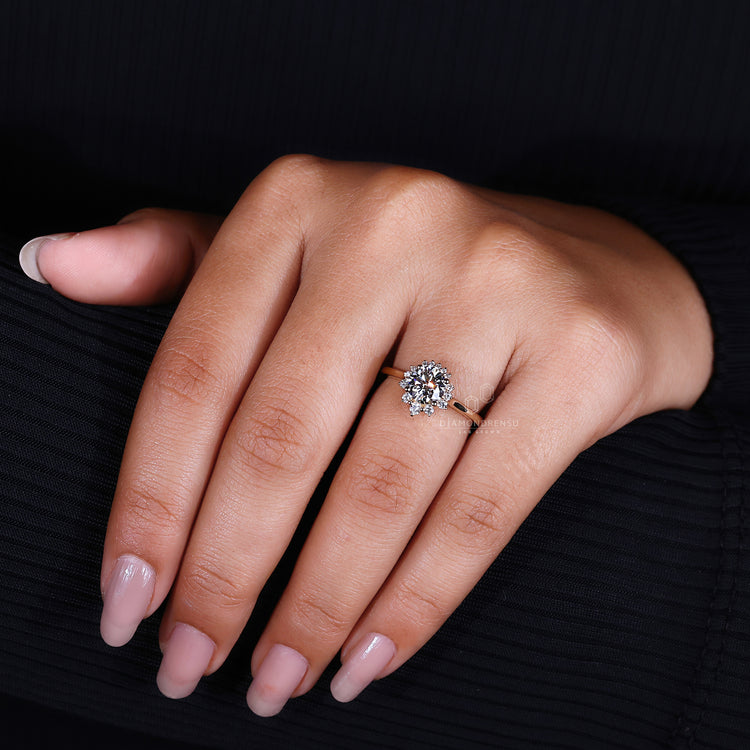 Cathedral Engagement Ring with a timeless and secure setting.