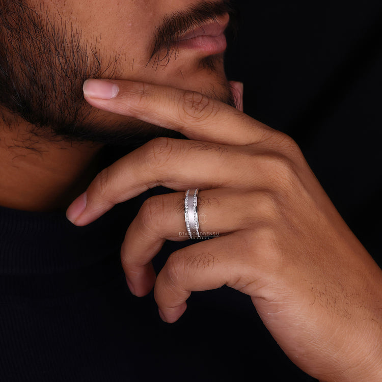 Gold mens ring with a luxurious shine.
