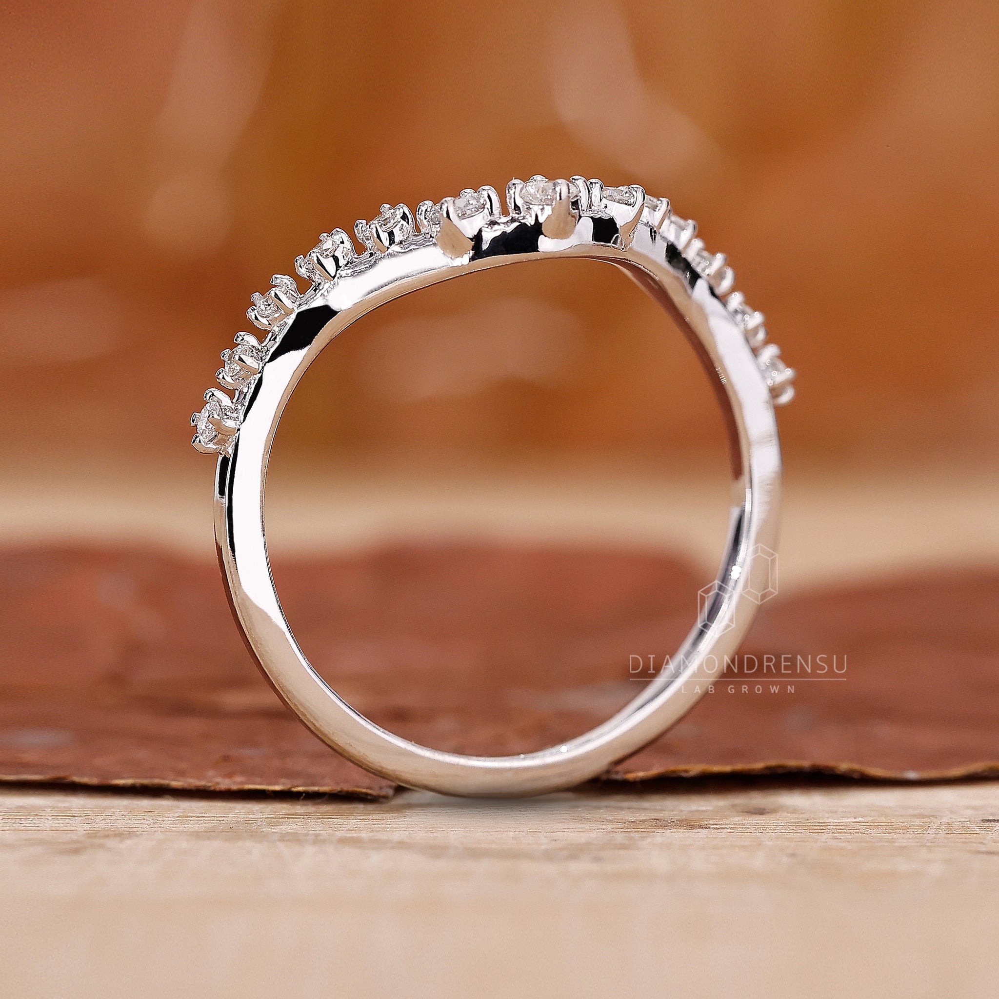 White Gold Diamond Wedding Band with stunning craftsmanship.
