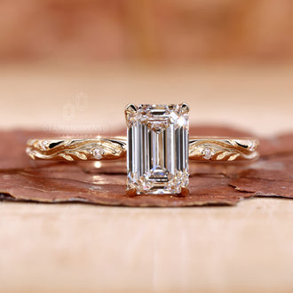 Tapered Shank Ring with delicate lines and a stunning diamond.
