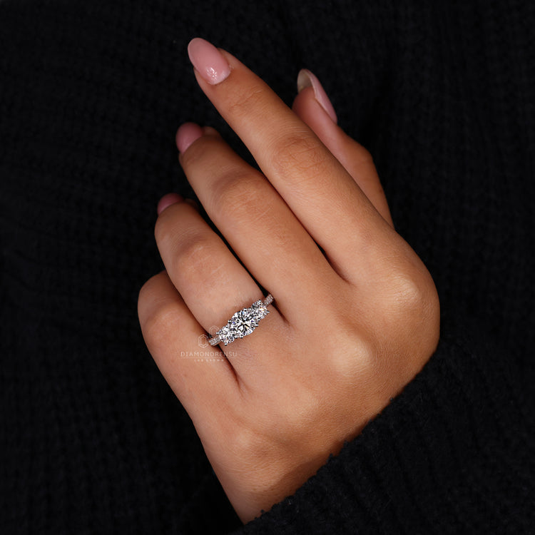 White Gold Diamond Ring designed with a sophisticated finish.
