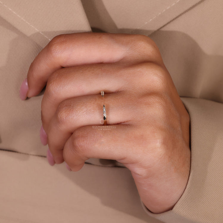 Custom wedding band designed to match your vision.
