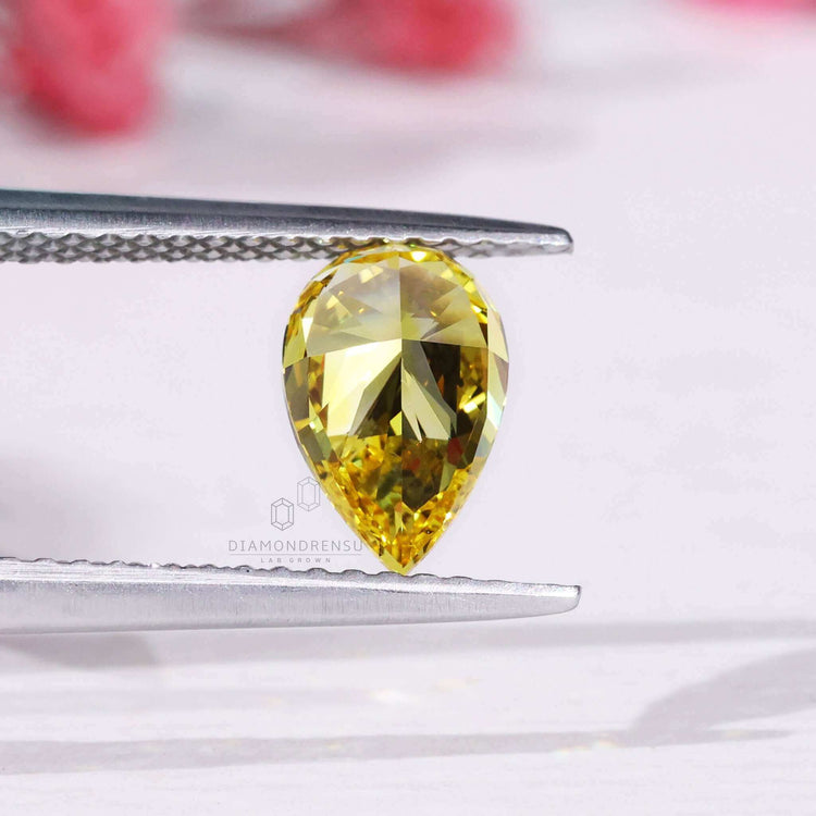 Fancy Vivid Yellow diamond lab grown diamonds loose