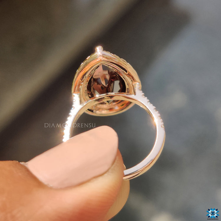 A custom moissanite ring can be designed to suit your style.
