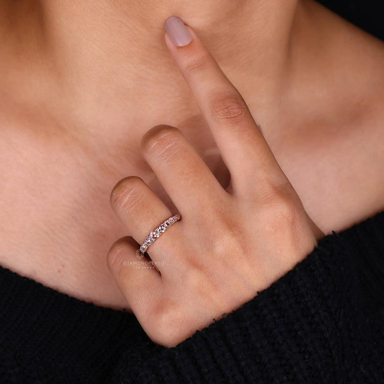 Lab Grown Diamond Wedding Band crafted for a sustainable choice.

