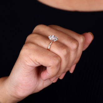 Solitaire Diamond Ring designed with a sleek, modern look.
