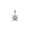 925 Silver Round Cut Moissanite Pendant In Basket Setting