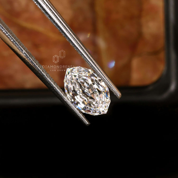 Buy loose lab grown diamond with a oval step cut and 1.2 carats.
