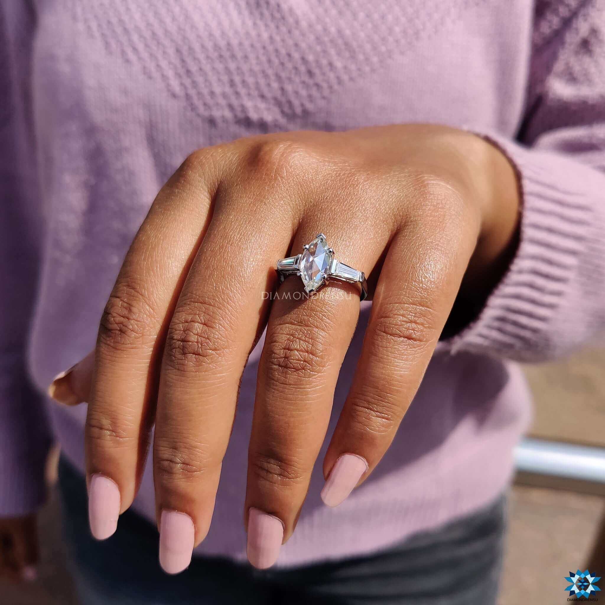 handcrafted moissanite ring