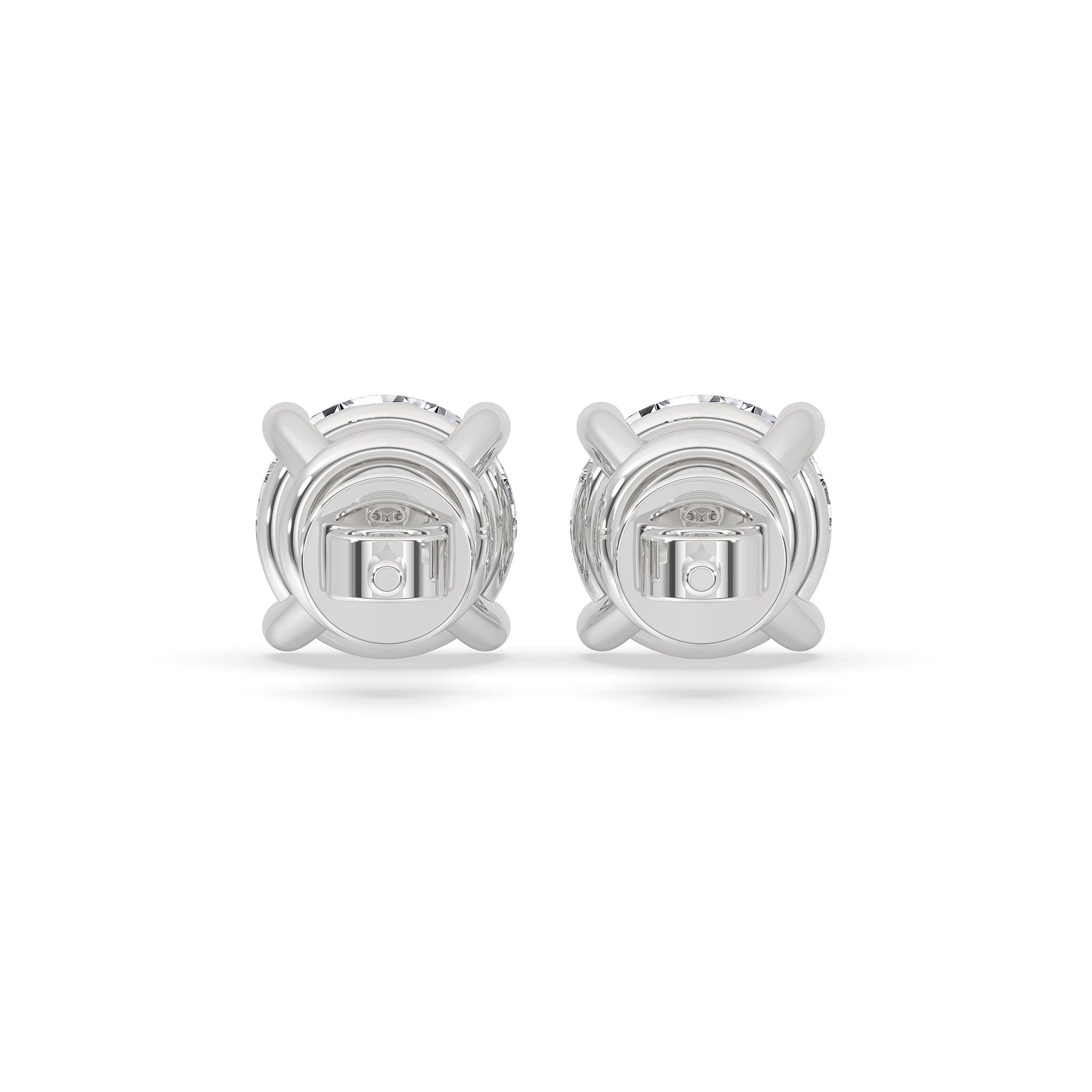 925 Silver Stud Earring Studded With 5 MM Round Cut Moissanite