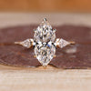 Marquise three stone diamond ring.
