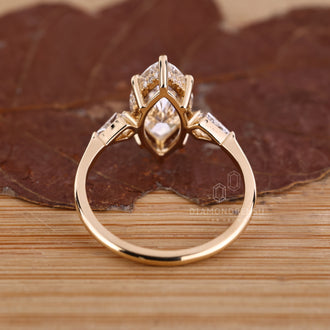 IGI certified marquise diamond ring.
