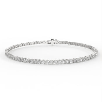 2 carat round cut diamond tennis bracelet.

