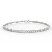 2 carat round cut diamond tennis bracelet.
