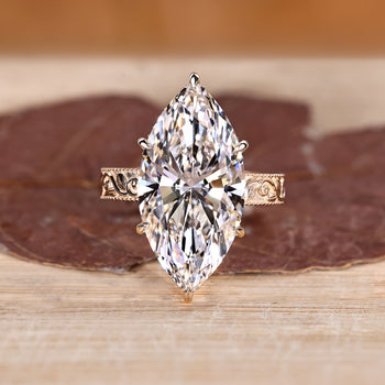 Vintage diamond engagement ring design.
