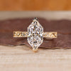 Dutch marquise ring with vintage style and intricate art deco design.
