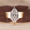 Dutch marquise engagement ring with solitaire diamond.
