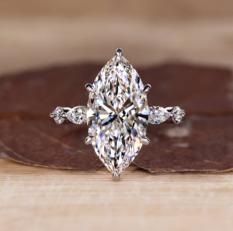 Five stone marquise diamond ring.
